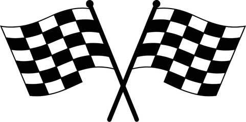 Checkered flags racing finish line race car motorsport victory winning competition