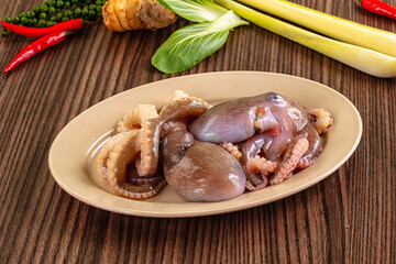 Delicous raw octopus for cooking