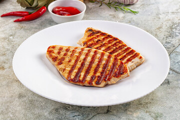 Grilled turkey breast fillet steak