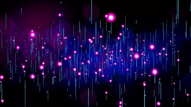 4K Glow Particle with lines, Romantic Particle Fly Animated Motion Backdrop, Royalty free Animated Motion background video, HD,2K,4k,Loops