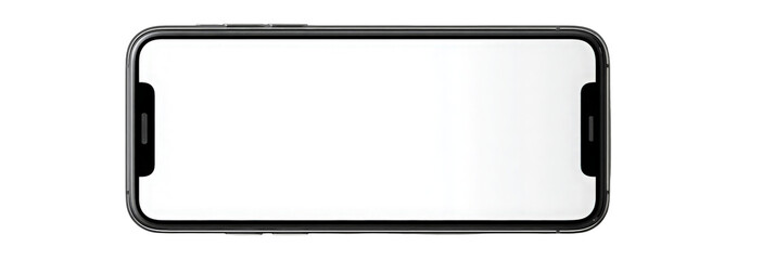 A sleek, modern smartphone placed on a clean, white surface, showcasing its minimalist design, with soft lighting emphasizing its smooth edges and reflective screen