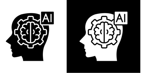 Ai Brain  Icon Set White Style Collection