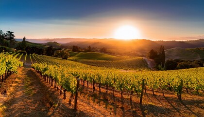 Sunset In The Vineyards Of Sonoma
