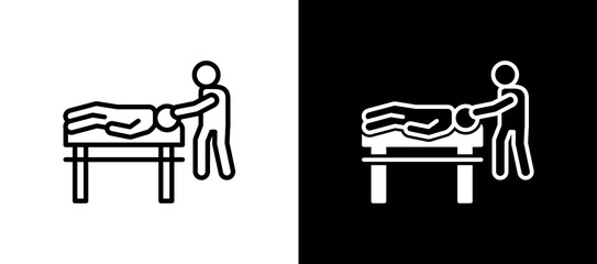 Physiotherapy Center whiteblack icon