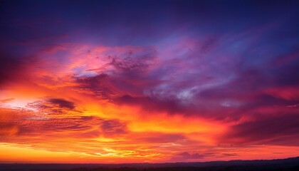 Obraz premium An Amazing Sunset Sky Filled With Hues Of Orange Purple And Red