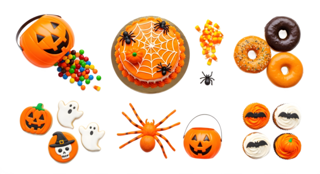 Isolated halloween sweet treats