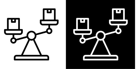 Product Comparison  Icon Set White Style Collection
