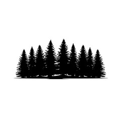 Stunning evergreen forest silhouette for nature and outdoor themes