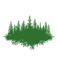 Serene evergreen forest silhouette for natural themes and outdoor adventures