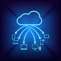 Vector illustration on a blue background