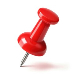 3d red push pin