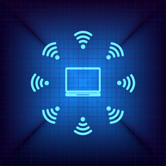 Vector illustration on a blue background