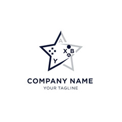 Obraz premium Creative Star Logo Design Featuring Gaming Controller Buttons.