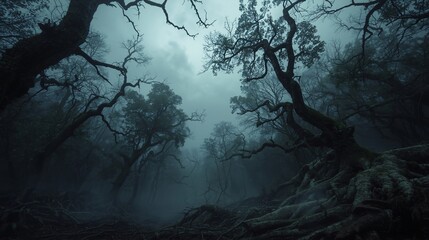 spooky tree in the forest