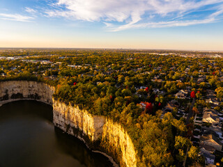  Aerial Drone View of Elmhurst Quarry Flood Control Facility in Elmhurst Illinois