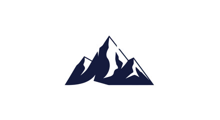 Abstract mountain icon symbolic illustration of peaks and summits
