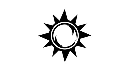 Abstract sun symbol vector design on white background