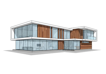 Modern House Architecture Clean Lines and Glass Facade Design