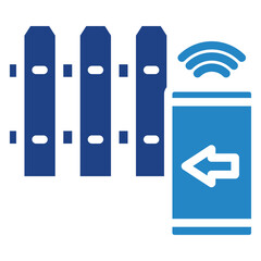 Automatic Gate Mini Illustration Icon. Use For Modern Concept, Print, Ui, Ux Kit, Web And App Development. Vector Related To Technology, Smart Home And More