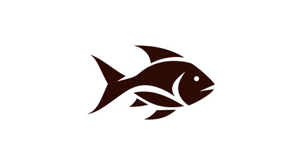 Stylized black fish logo on a white background suitable for various applications