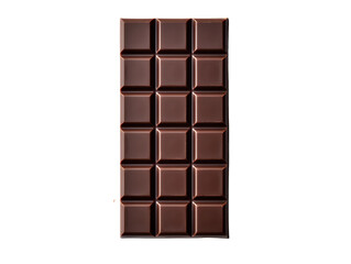 Obraz premium Dark chocolate bar isolated on transparent background