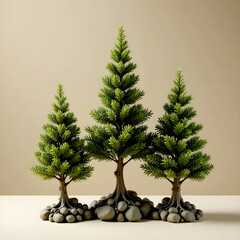 Festive miniature trees evoke a sense of winter wonder. Ideal for holiday decor, bringing natural beauty indoors. Perfect for centerpieces and seasonal displays.