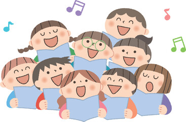 合唱する子供達