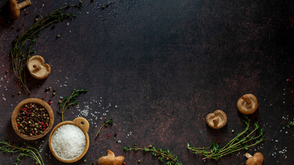 An arrangement of various ingredients used to liven up meal flavours.