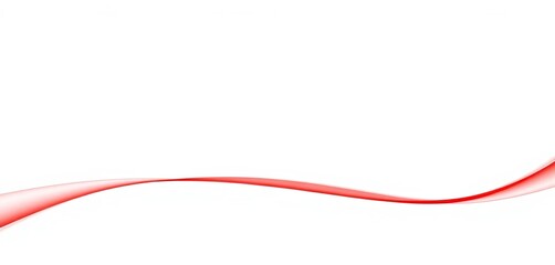 Obraz premium Abstract crimson line against stark white background, sharp focus, streak, elegant