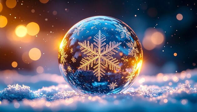 ガラスのように幻想的な結晶模様のシャボン玉