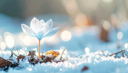 雪の中に咲く一輪の花、クリスマスローズ