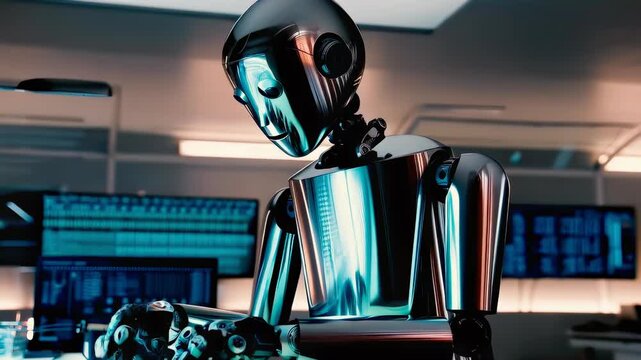 Future A.I. medical android worker