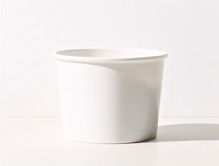 White paper bowl stacked on a white background