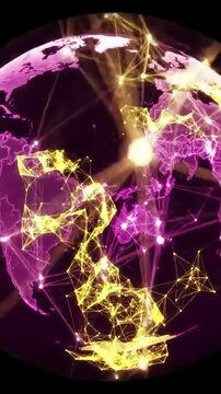 Global Connectivity Network Visualization with Bright Digital Earth Globe