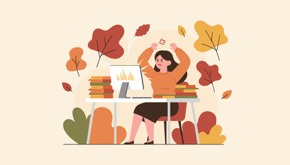 Overworked businesswoman angry with high workload and deadline pressure