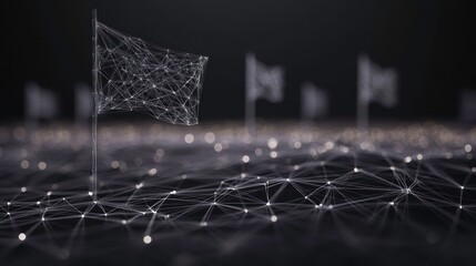 Abstract digital flag in a network