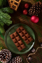 christmas chocolate bar in a rustic classic theme