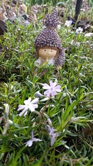 little girl in the garden