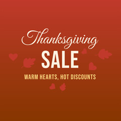 Fototapeta premium thanksgiving sale warm hearts hot discounts