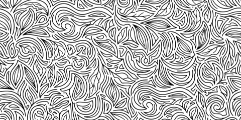 Fluid Nature Eco-Conscious Silhouette: Organic Botanical Abstract Line Art Pattern Vector. Sustainable Design.