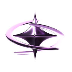 abstract y2k shape 3d icon illustration
