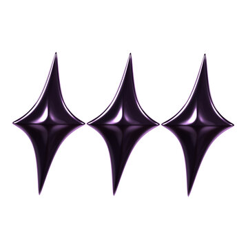 abstract y2k shape 3d icon illustration