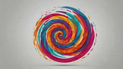 Vibrant Abstract Swirl with Colorful Streaks and Dynamic Motion