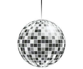Shimmering disco ball ready to light up your project, add some sparkle to your designs for a modern, festive, retro party vibe with this eye catching design element