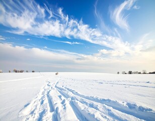 winter landscape with snow