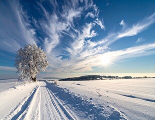 road in the snow