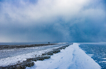 Obraz premium winter at the sea