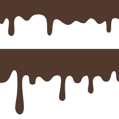 Dripping chocolate texture background set.  Melted chocolate dripping on white background. Dripping liquid. melted chocolate, chocolate vector. 