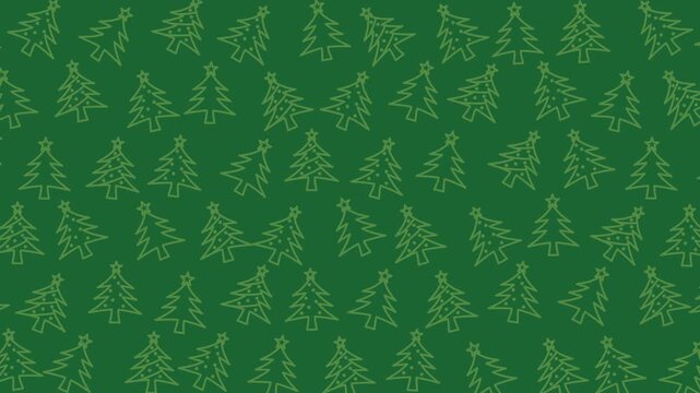 Solid green background with festive Christmas tree pattern. Perfect for background and holiday decoration