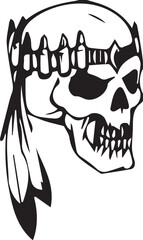 vector illustration of a skull